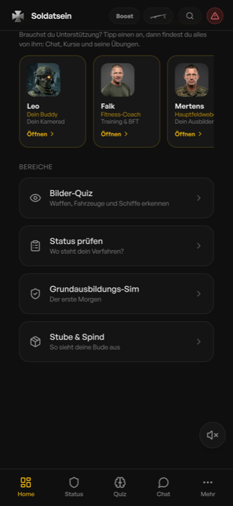 Dein Team in der Soldatsein App
